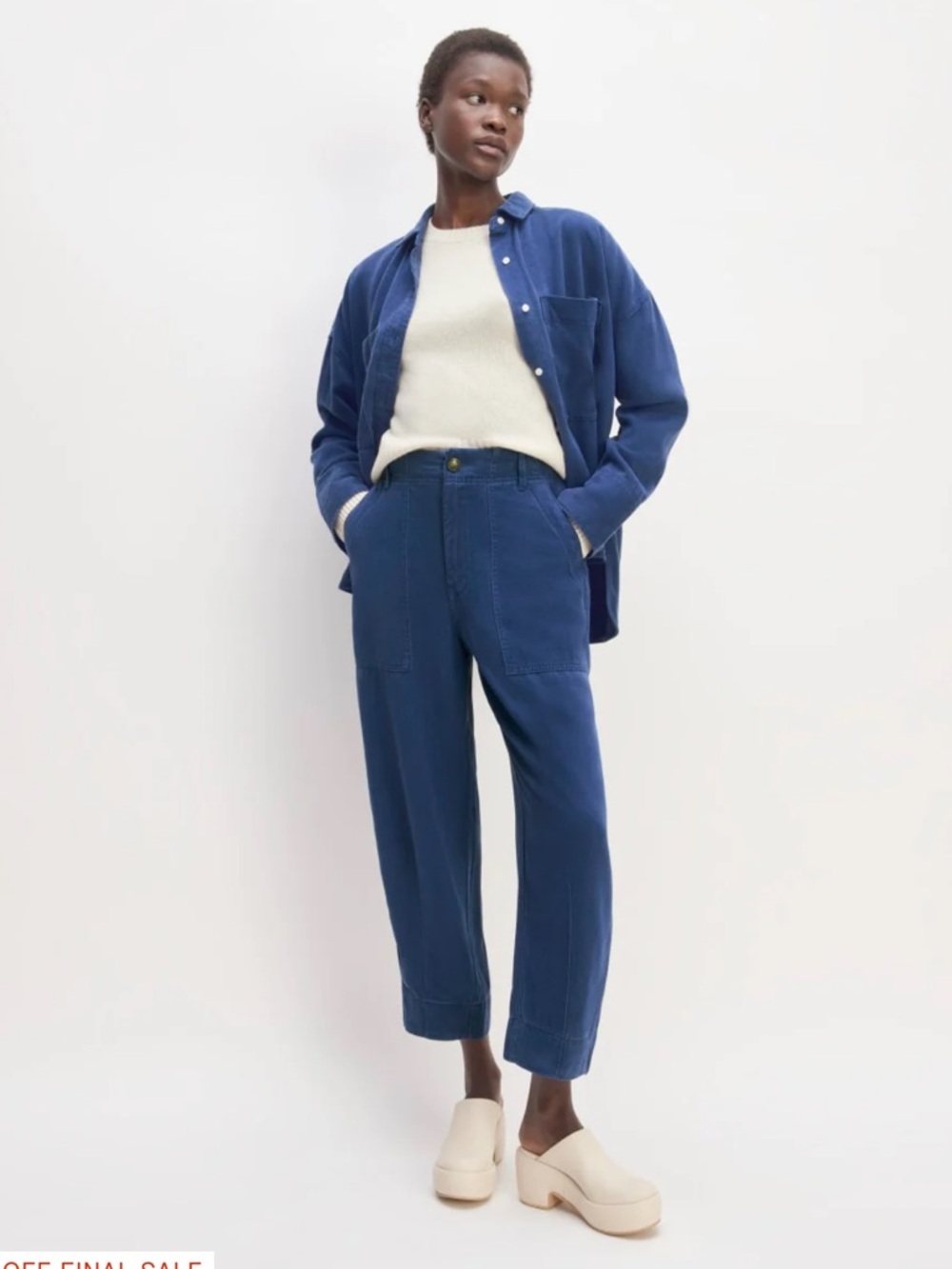 EVERLANE THE UTILITY PANT IN
BUTTERSOFT BELLWEATHER BLUE SIZE 10